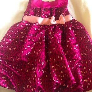 Pink Leopard Print Toddler Party Dress